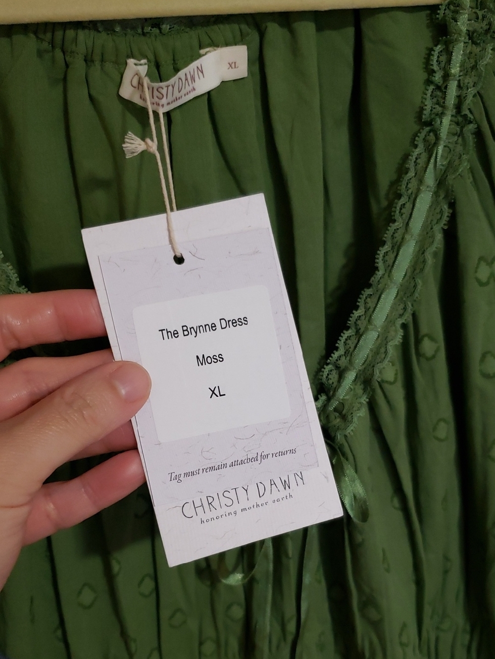 NWT Christy Dawn The Brynne Dress In "Moss", Size XL - Picture 10 of 10